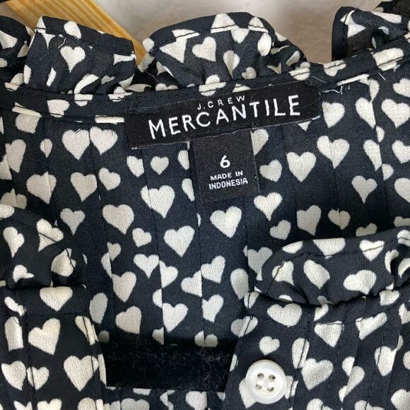 J. CREW | Heart Throb Printed Pintuck Popover G203 - Picture 4 of 6